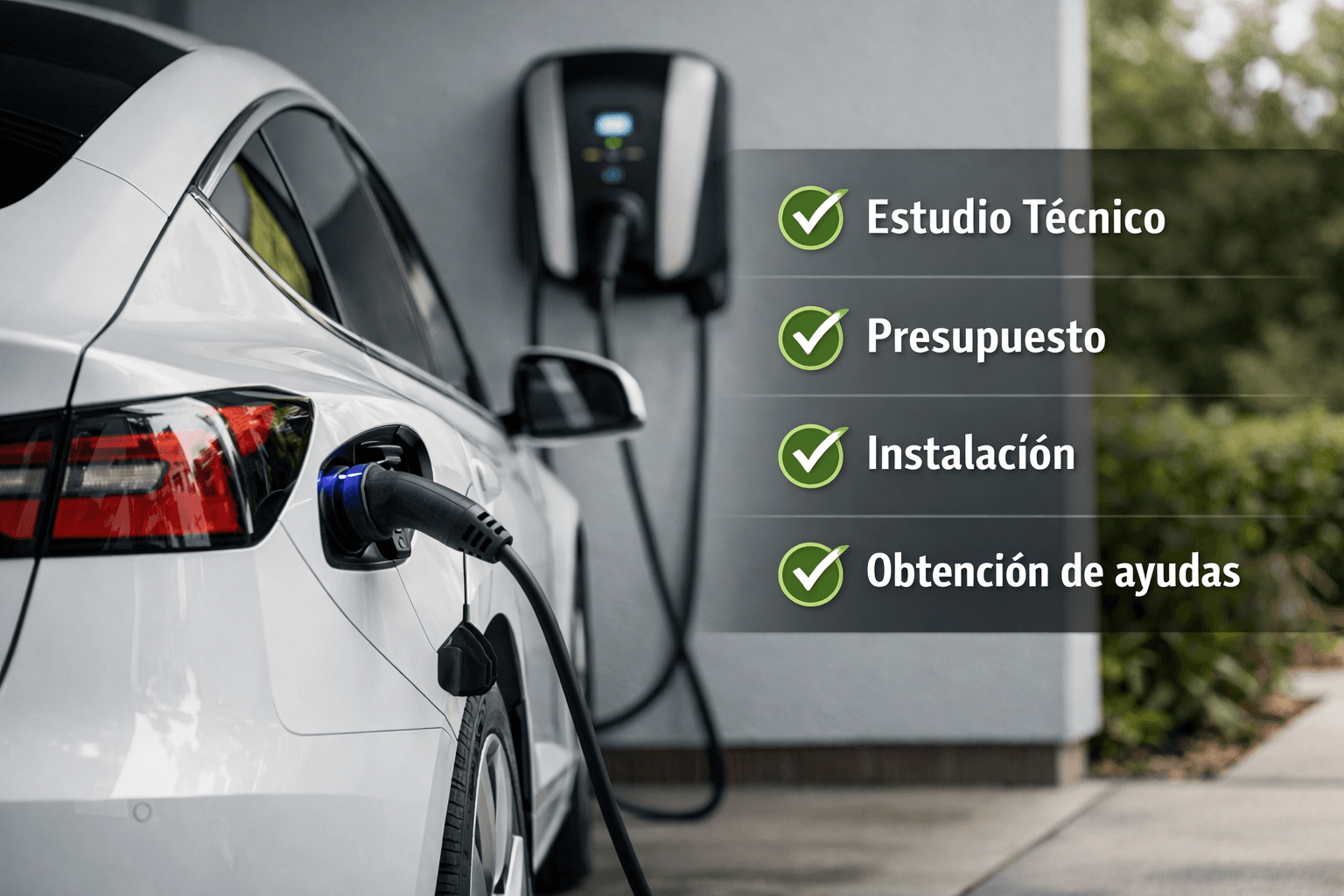 Instalación de cargador residencial para vehículo eléctrico